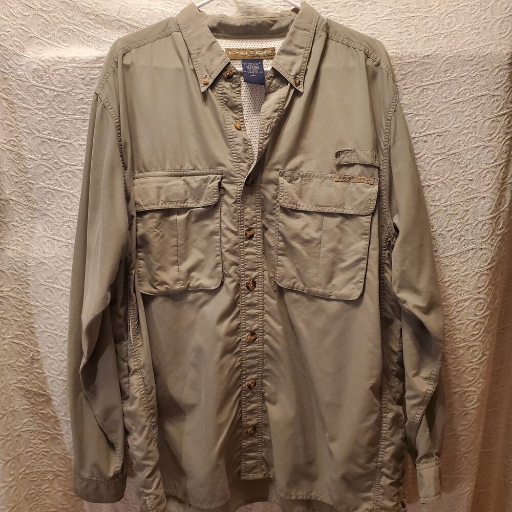 Vtg Ex Officio Men's L Sport Vented Windbreaker Rain flap RuggedOutdoor Masculin